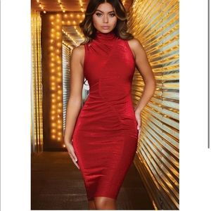 NWT AbyssbyAbby beautiful red shimmering dress